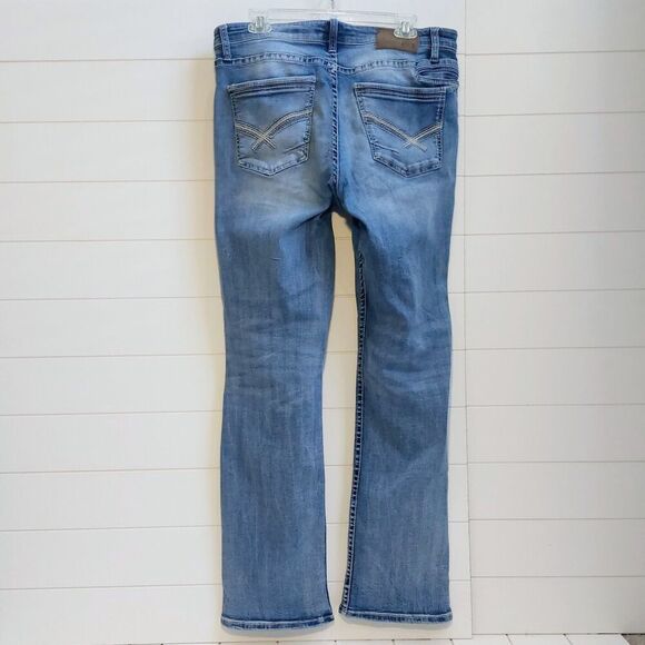 BKE Tyler Stretch Jean in Weber Men's Size 35x33 Blue Denim Cell Phone Pocket - Picture 3 of 15